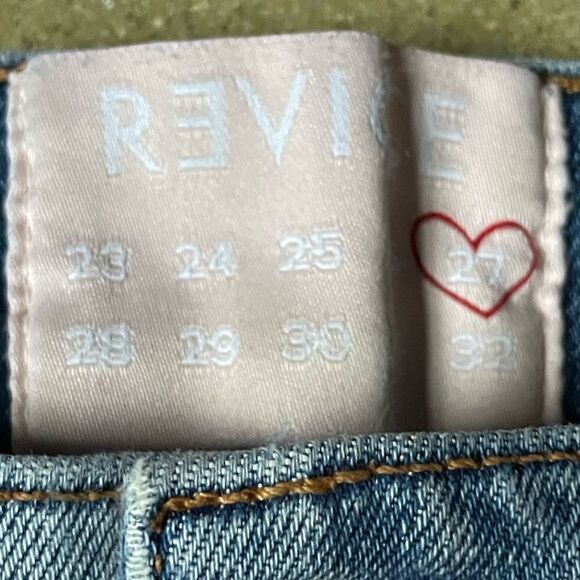 Revice Uptown Roadtrip Distressed Medium Wash Super High Rise Jeans (Size: 27) - Picture 9 of 16